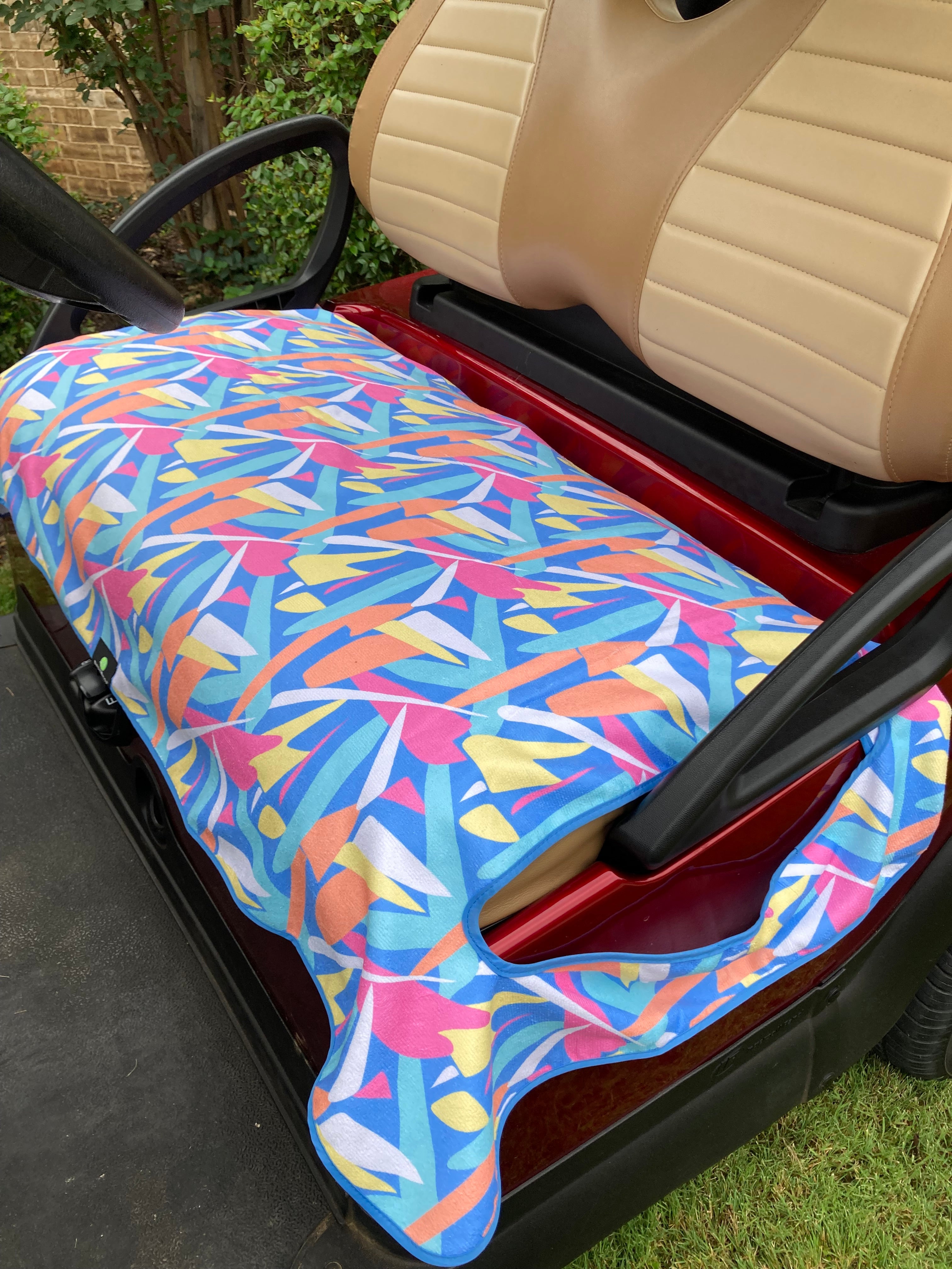 Birdie Balou Golf Cart Seat Cover Abstract Art