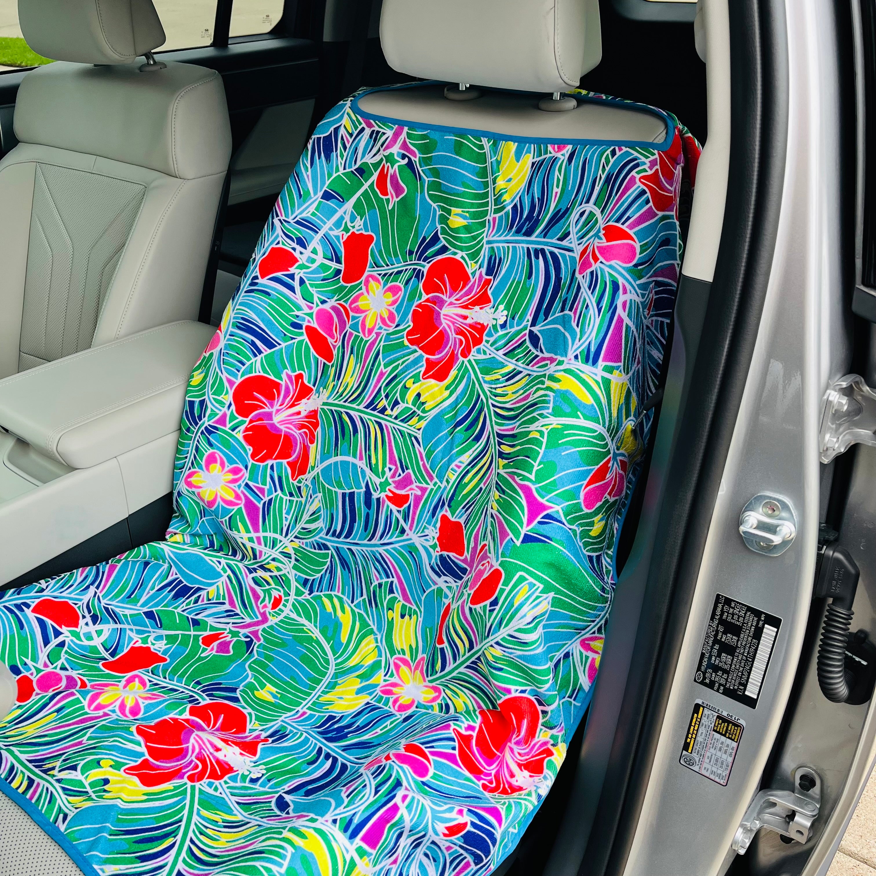 Golf Cart and Car Seat Cover Tropical Royal Blue