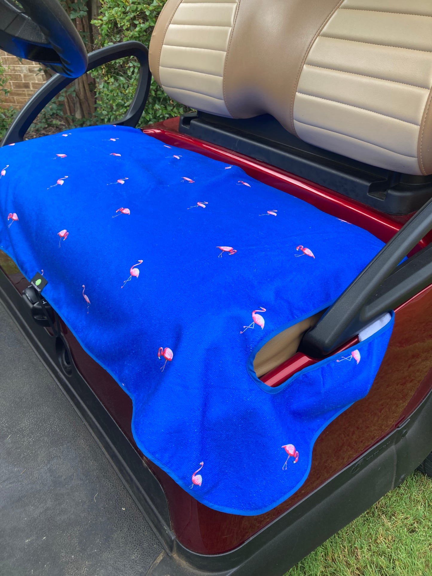 Golf Cart Seat Cover Flamingo