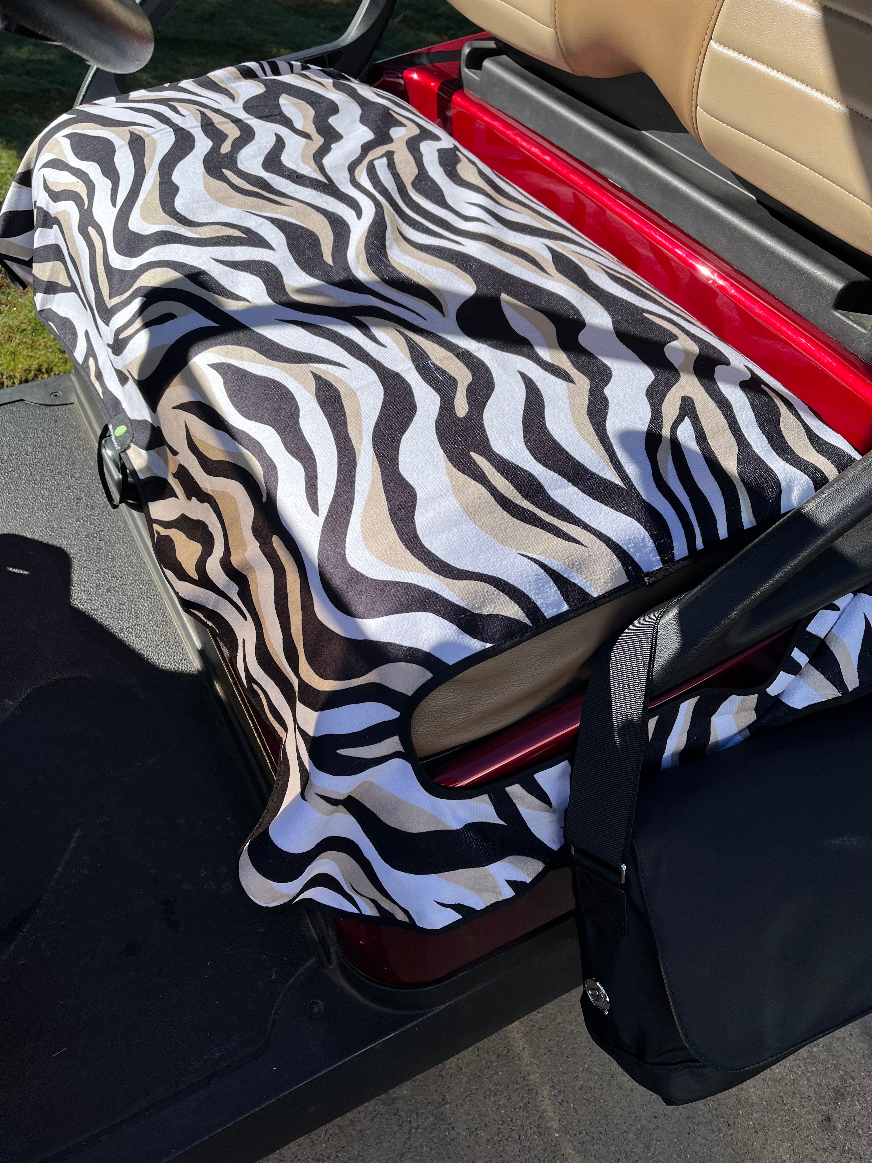 GolfCart Seat Cover Zebra