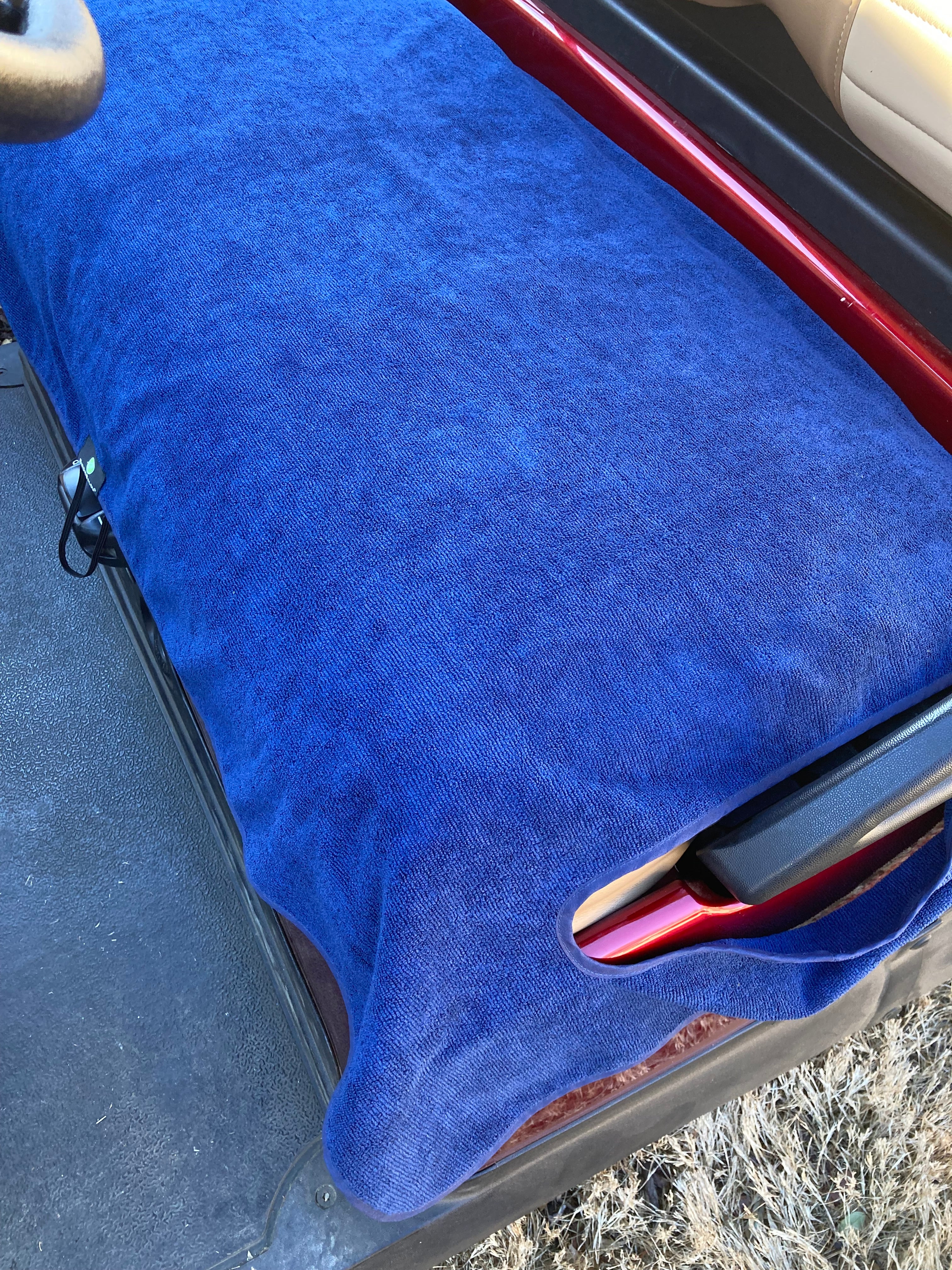 Golf Cart Seat Cover Solid Navy Blue