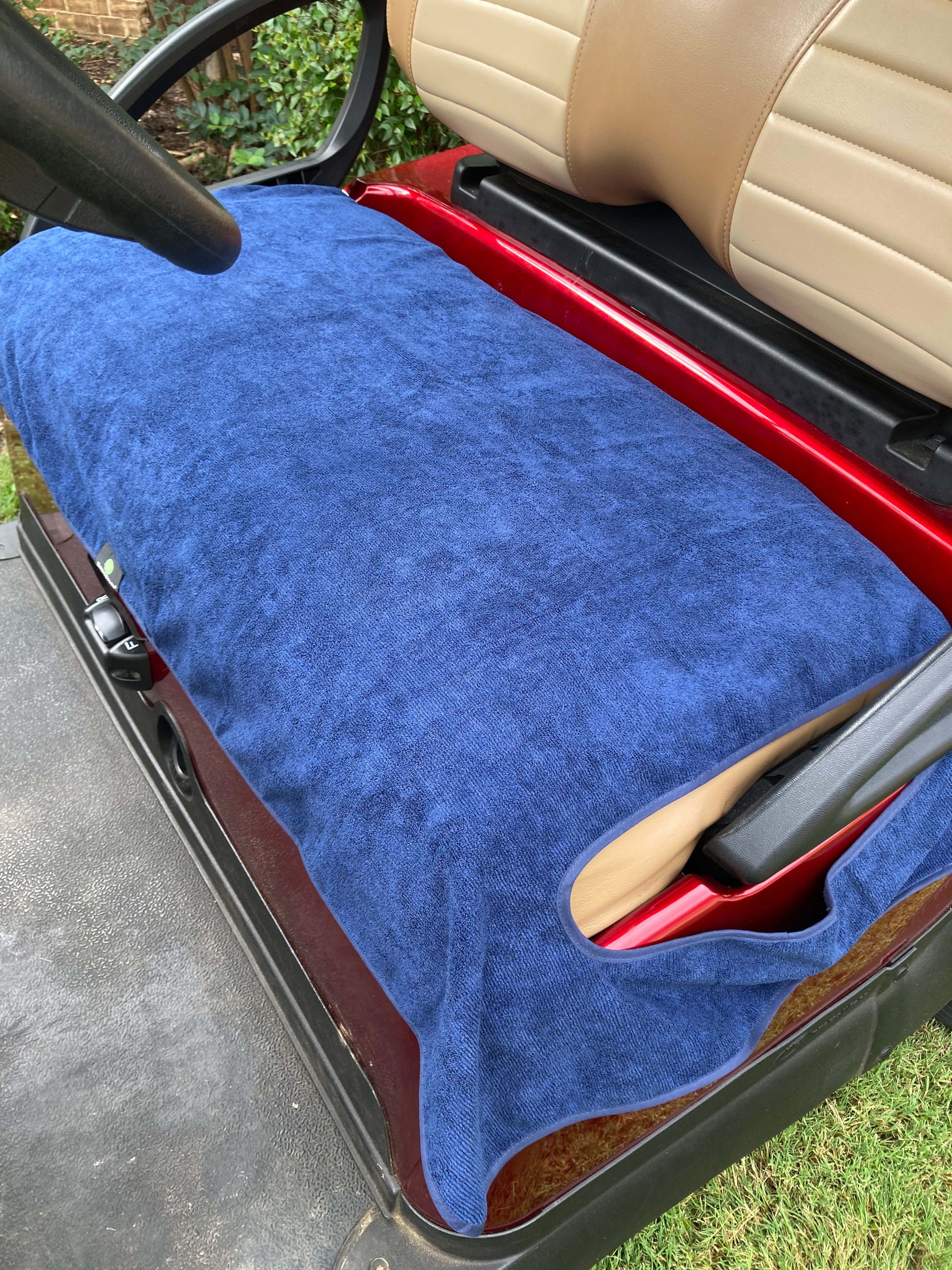 Golf Cart Seat Cover Solid Navy Blue