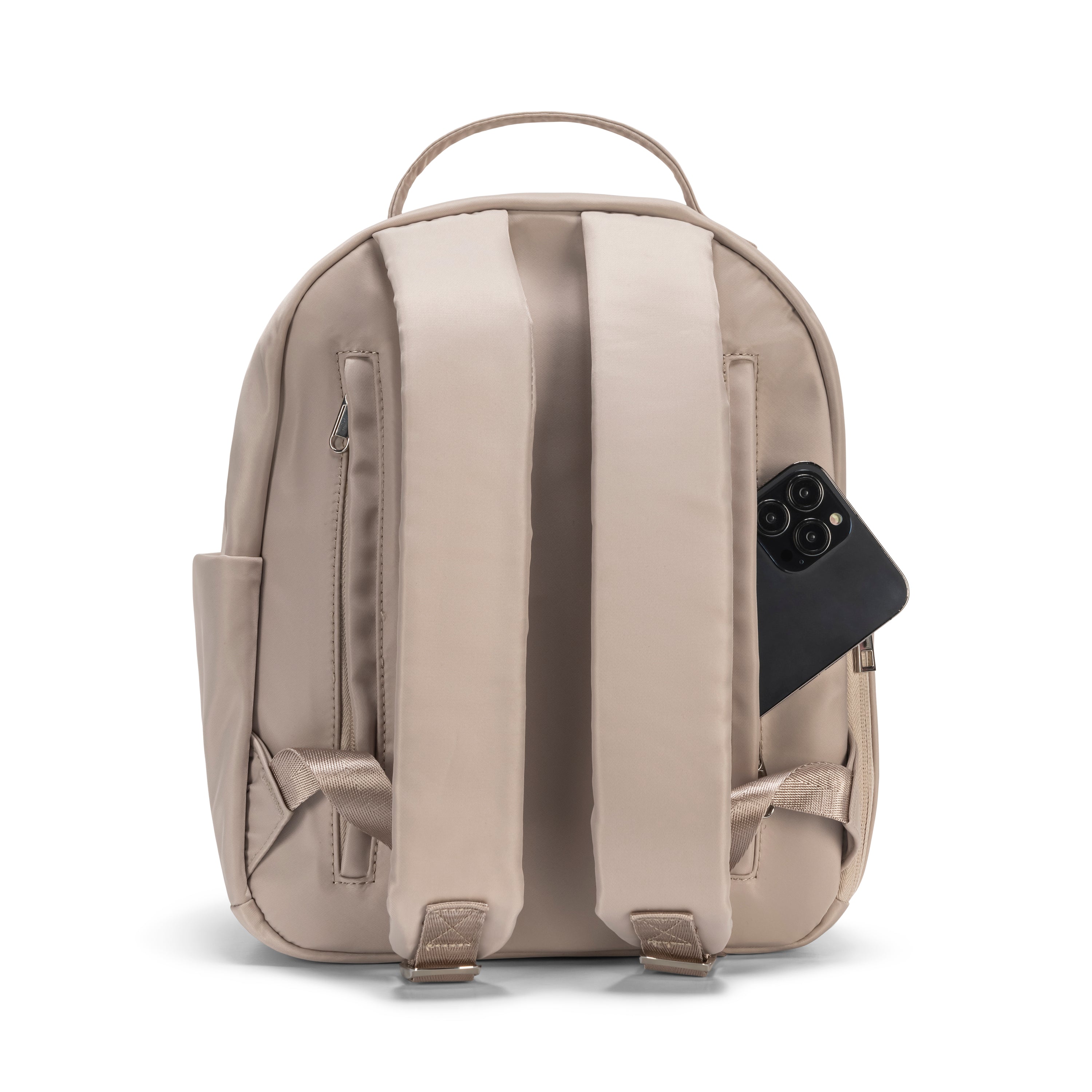 backpack beige with shoulder straps