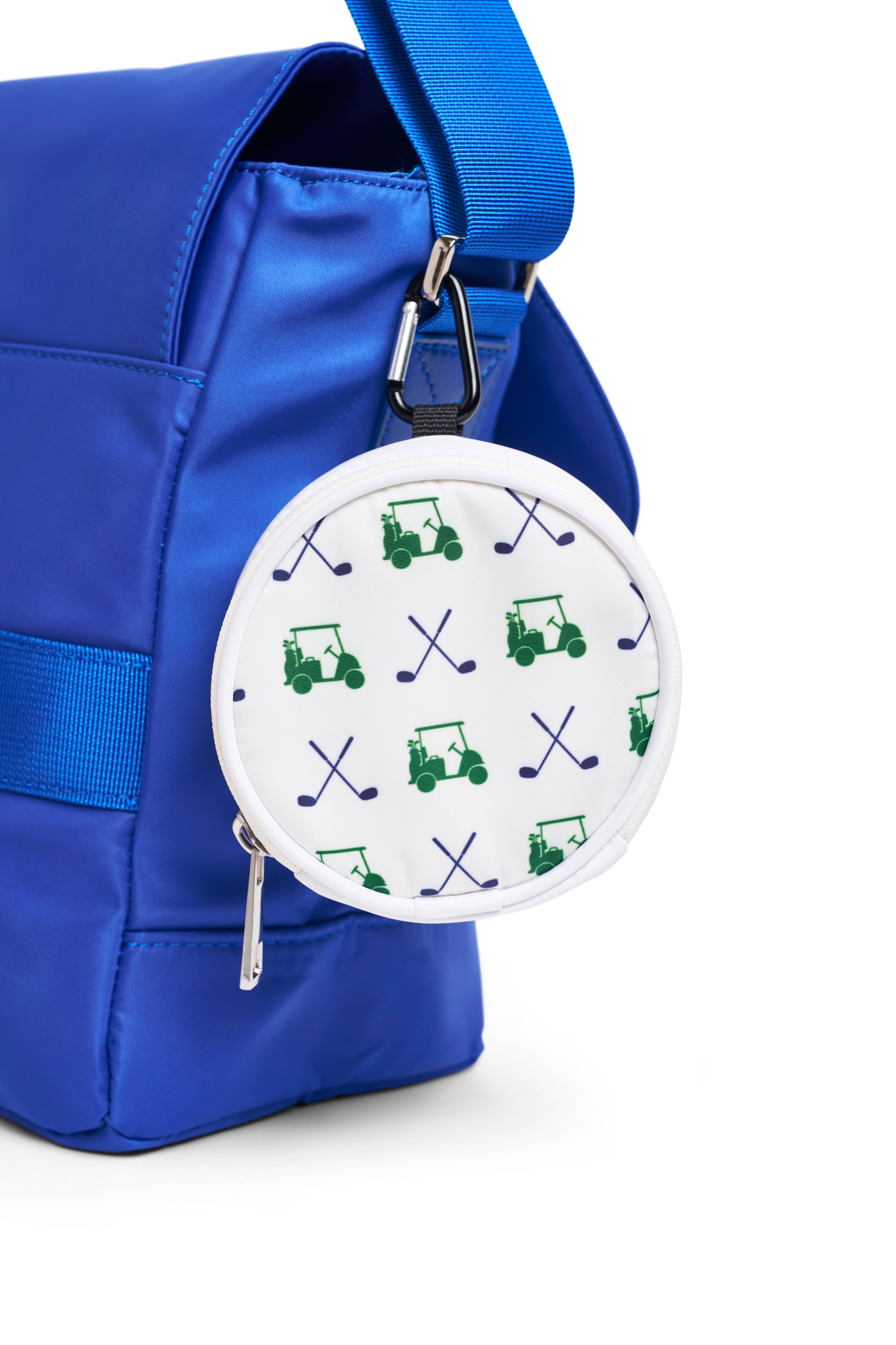 Bag Charm Round Golf Cart Club Navy Kelly Green