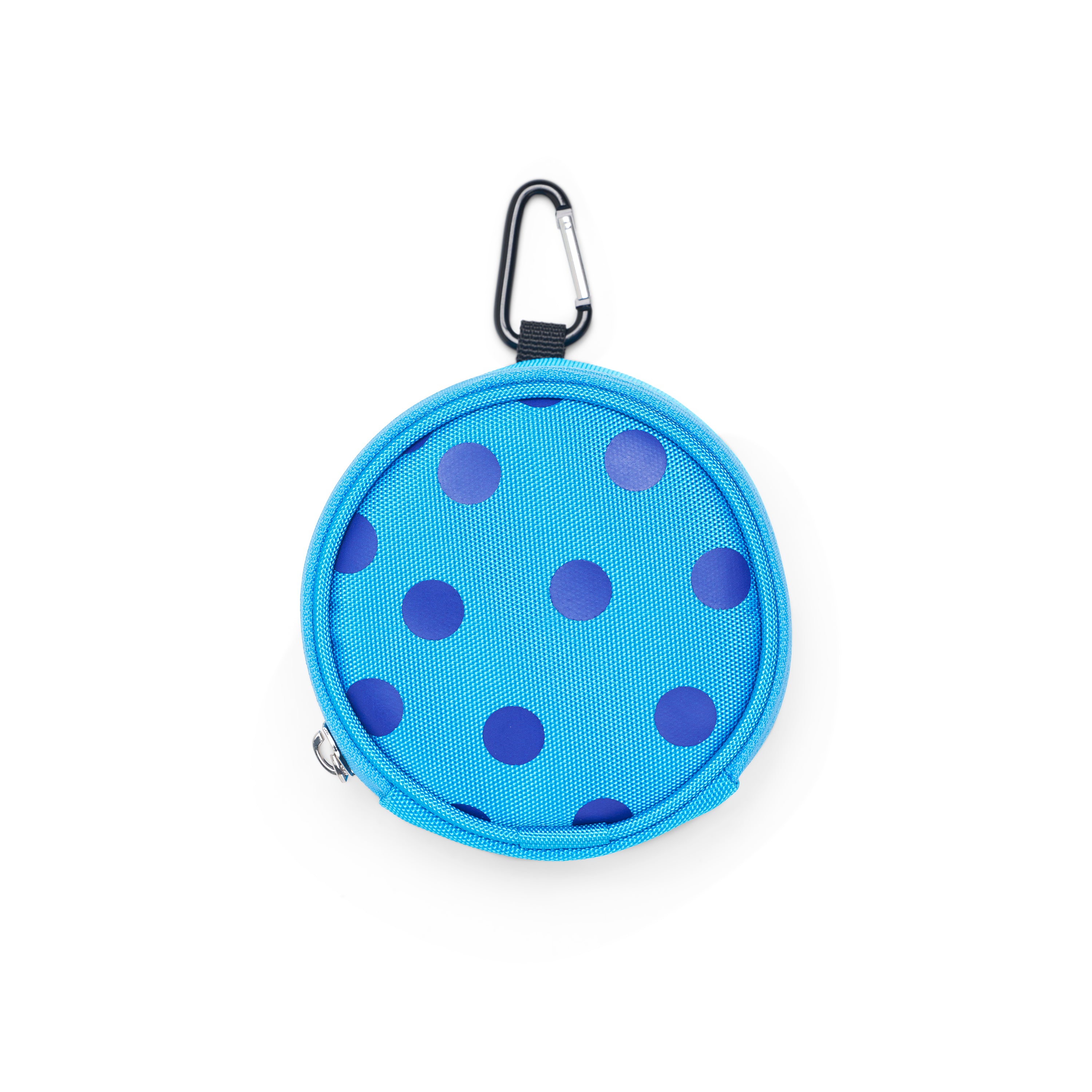 Bag Charm Round Polka Dot Blue