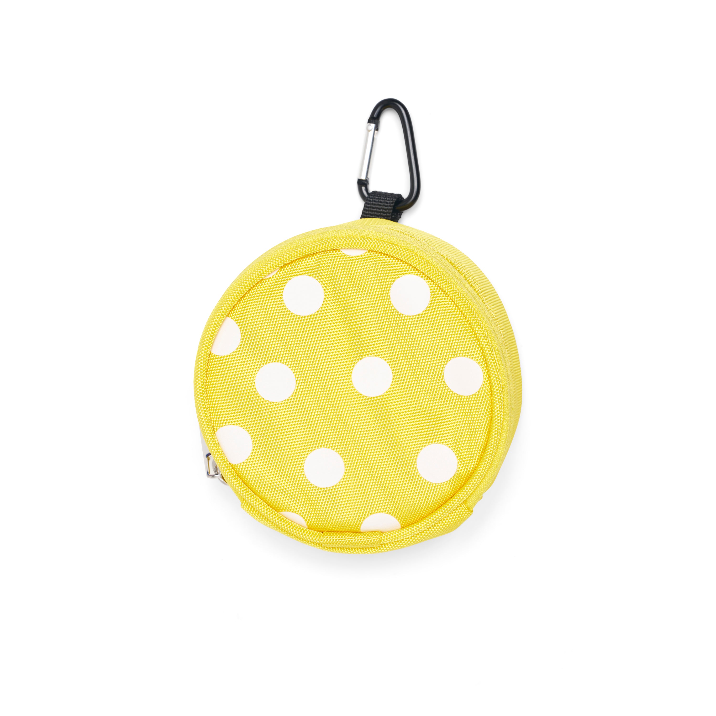 Bag Charm Round Polka Dot Yellow
