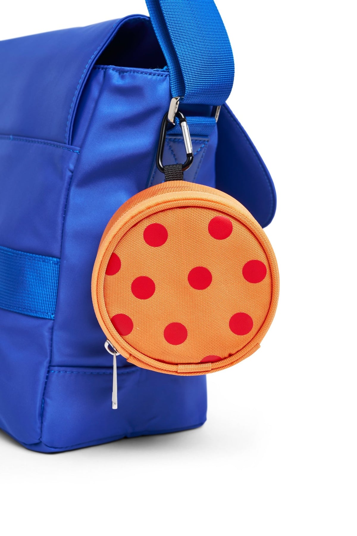 Bag Charm Round Polka Dot Orange - Birdie Balou