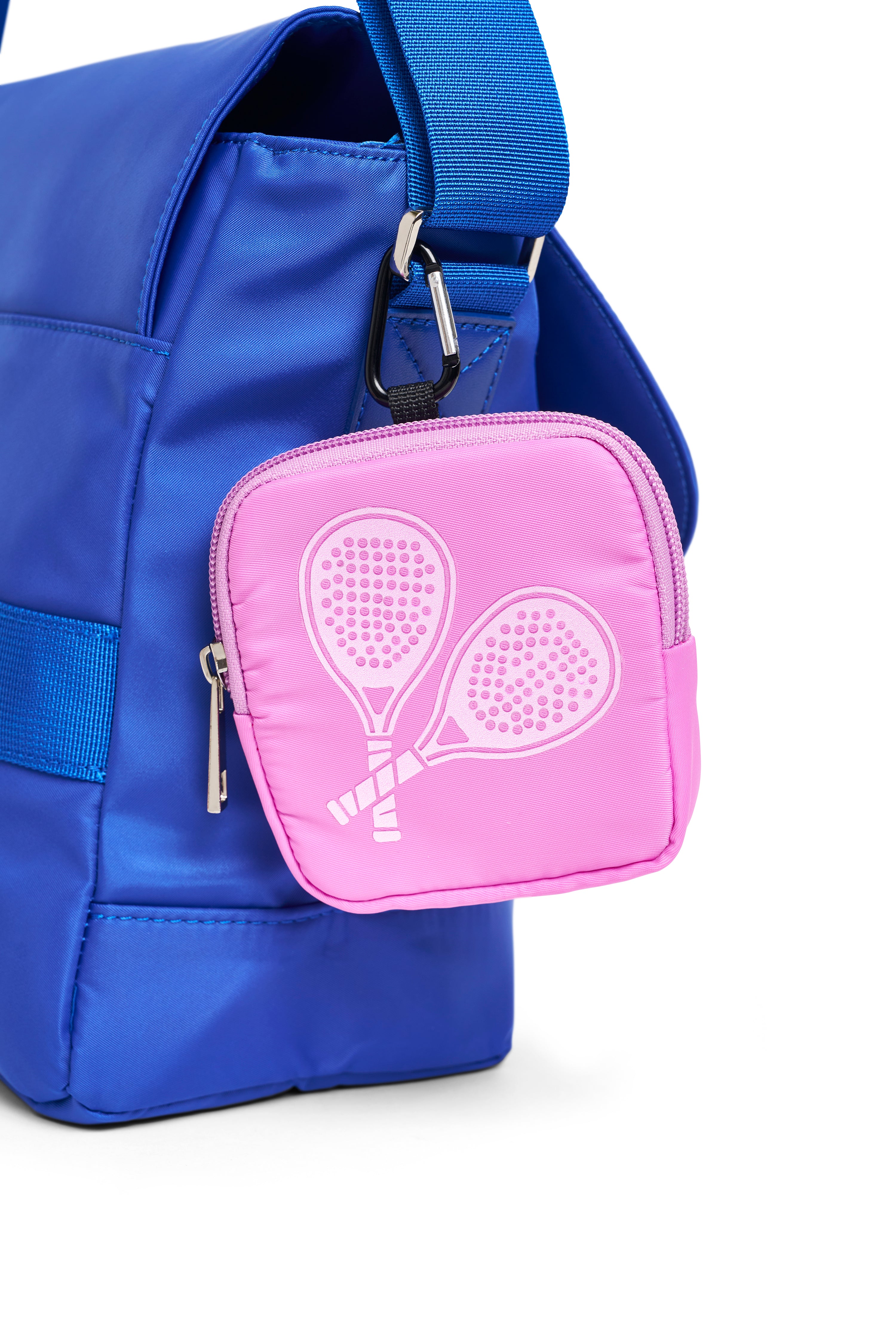 Bag Charm Square Pink Tennis Racquet