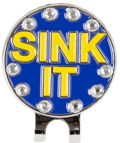 Golf Ball Marker Hat Clip "Sink It" Blue - Birdie Balou