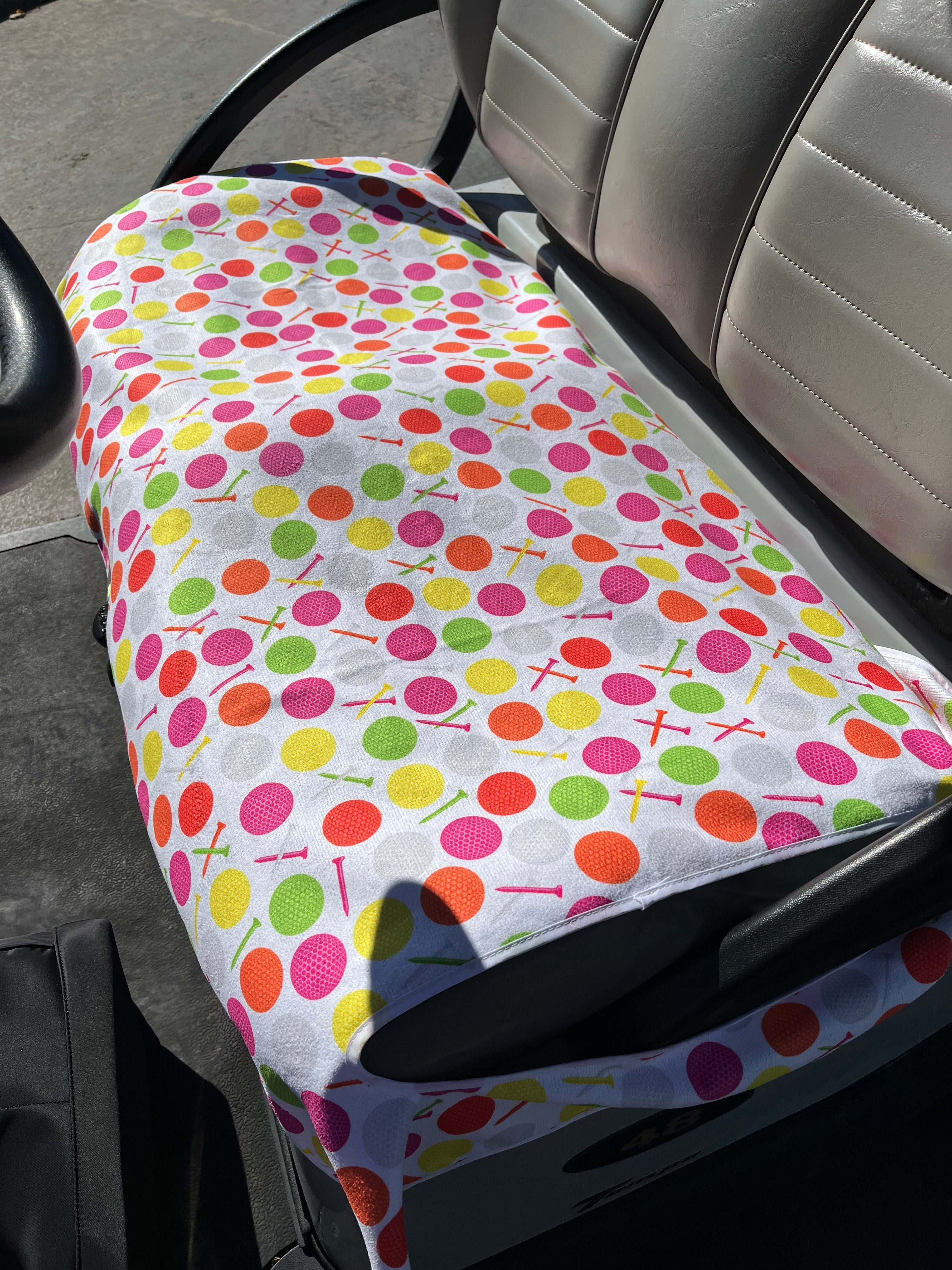 Golf Cart and Car Seat Cover Golf Ball Brights - Golf Cart and Car Seat Covers