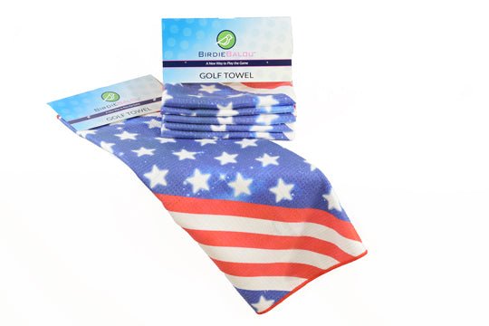 Golf Towel Stars & Stripes Red White & Blue - Birdie Balou