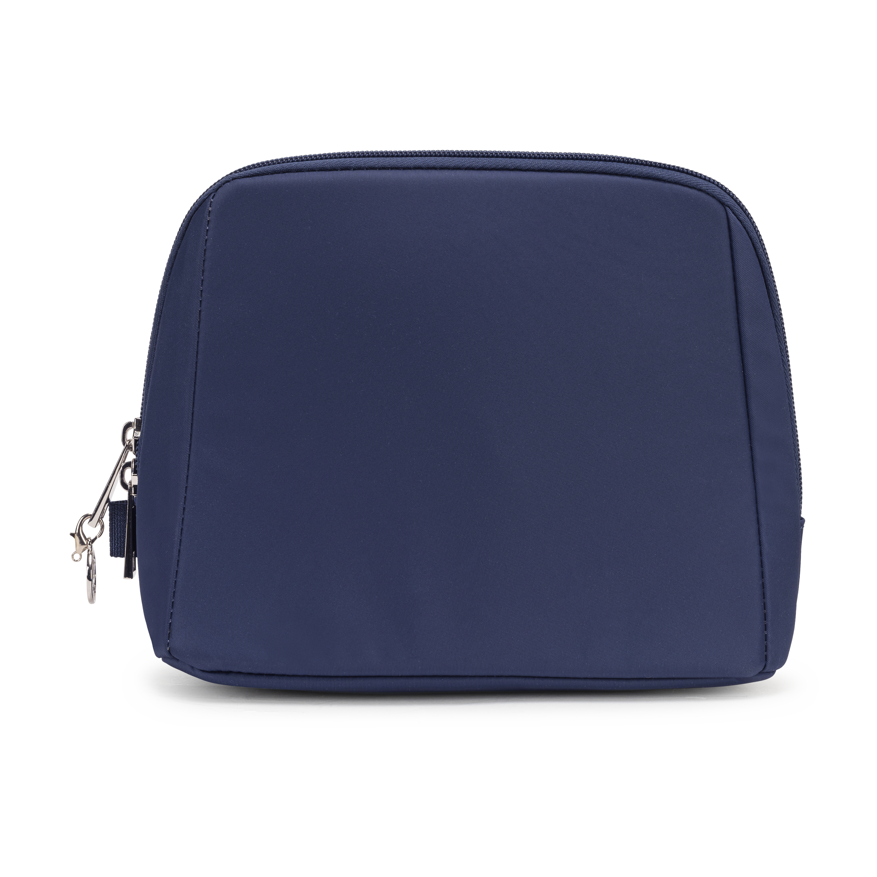 makeup pouch navy blue front view