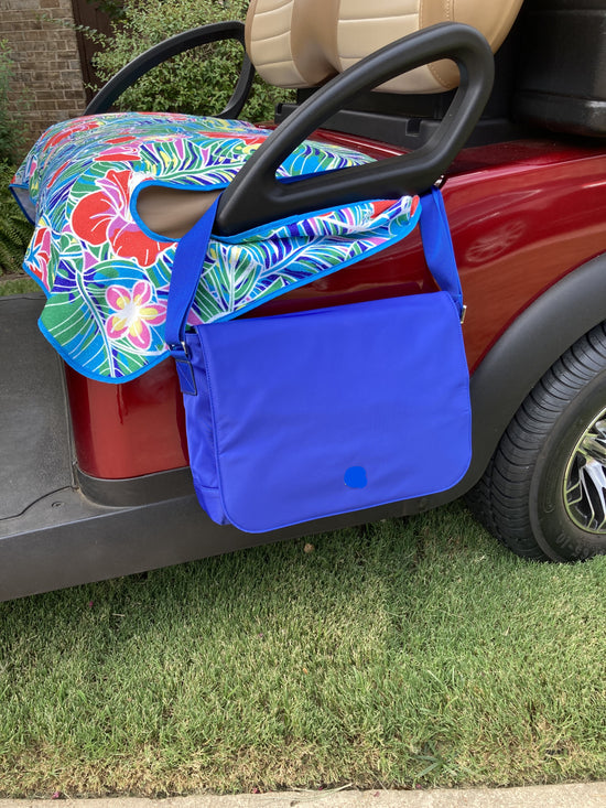 Messenger Bag Royal Blue Tropical Royal Blue Print -NEW ITEM