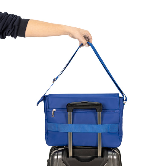 Golf Cart Saddle Bag Messenger Styling Royal Blue Tropical Royal Blue Print