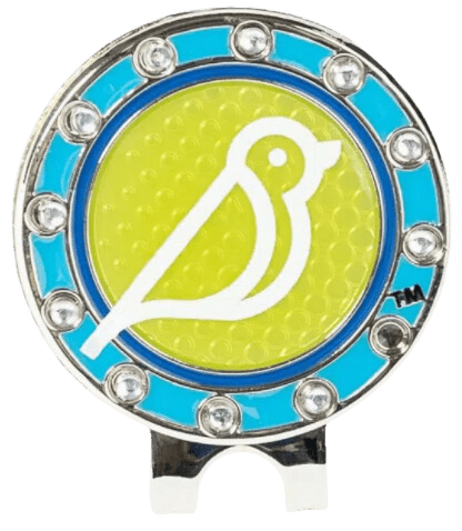 Golf Ball Marker Hat Clip Birdie Balou Icon Turquoise Blue - Birdie Balou