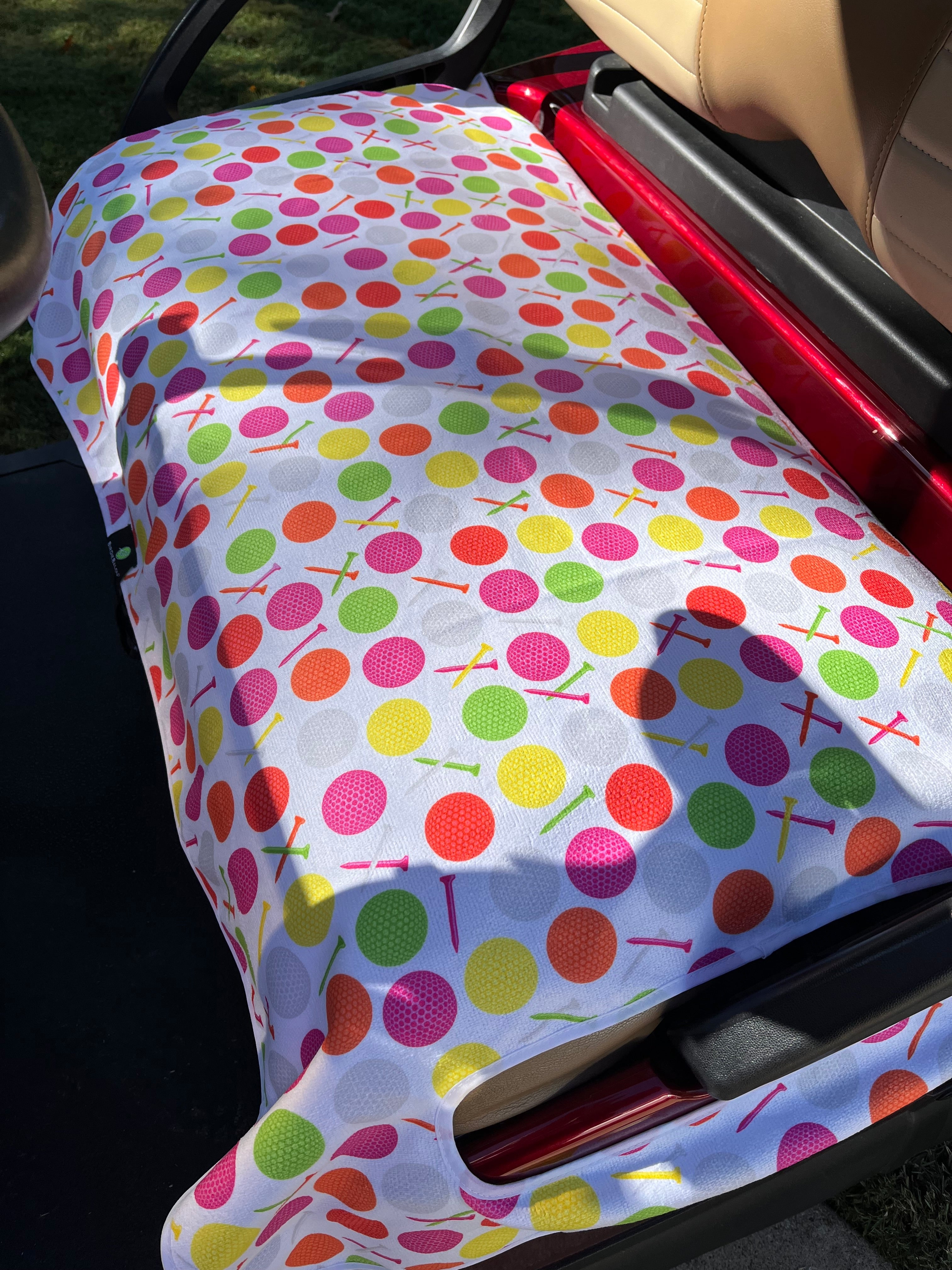 Golf Cart and Car Seat Cover Golf Ball Brights - Golf Cart and Car Seat Covers