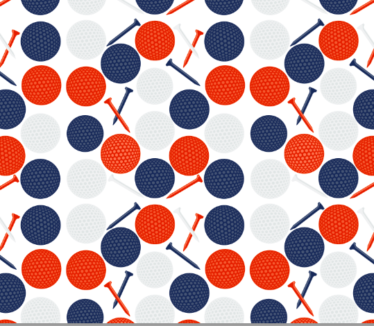 Golf Cart and Car Seat Cover Golf Ball Red Navy - Golf Cart and Car Seat Covers