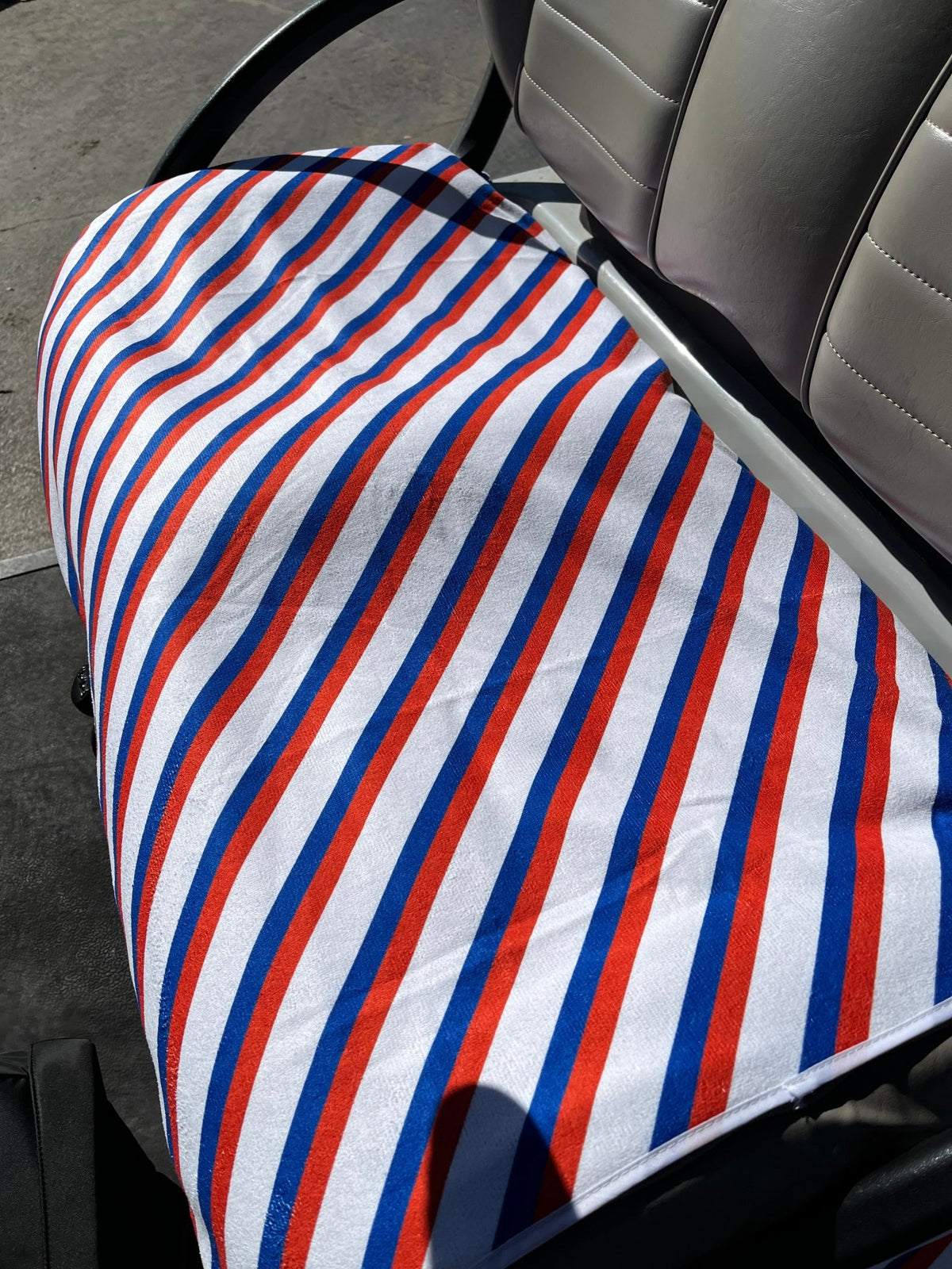 Golf Cart and Car Seat Cover Stripe Royal Orange - Birdie Balou