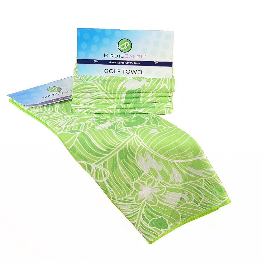 Golf Towel Tropical Lime Green - Birdie Balou