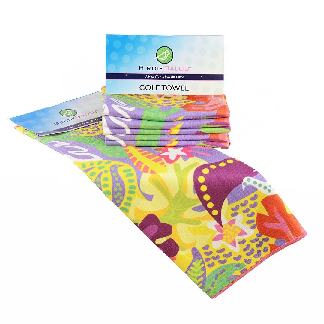 Golf Towel Vivid Tropical Purple - Birdie Balou