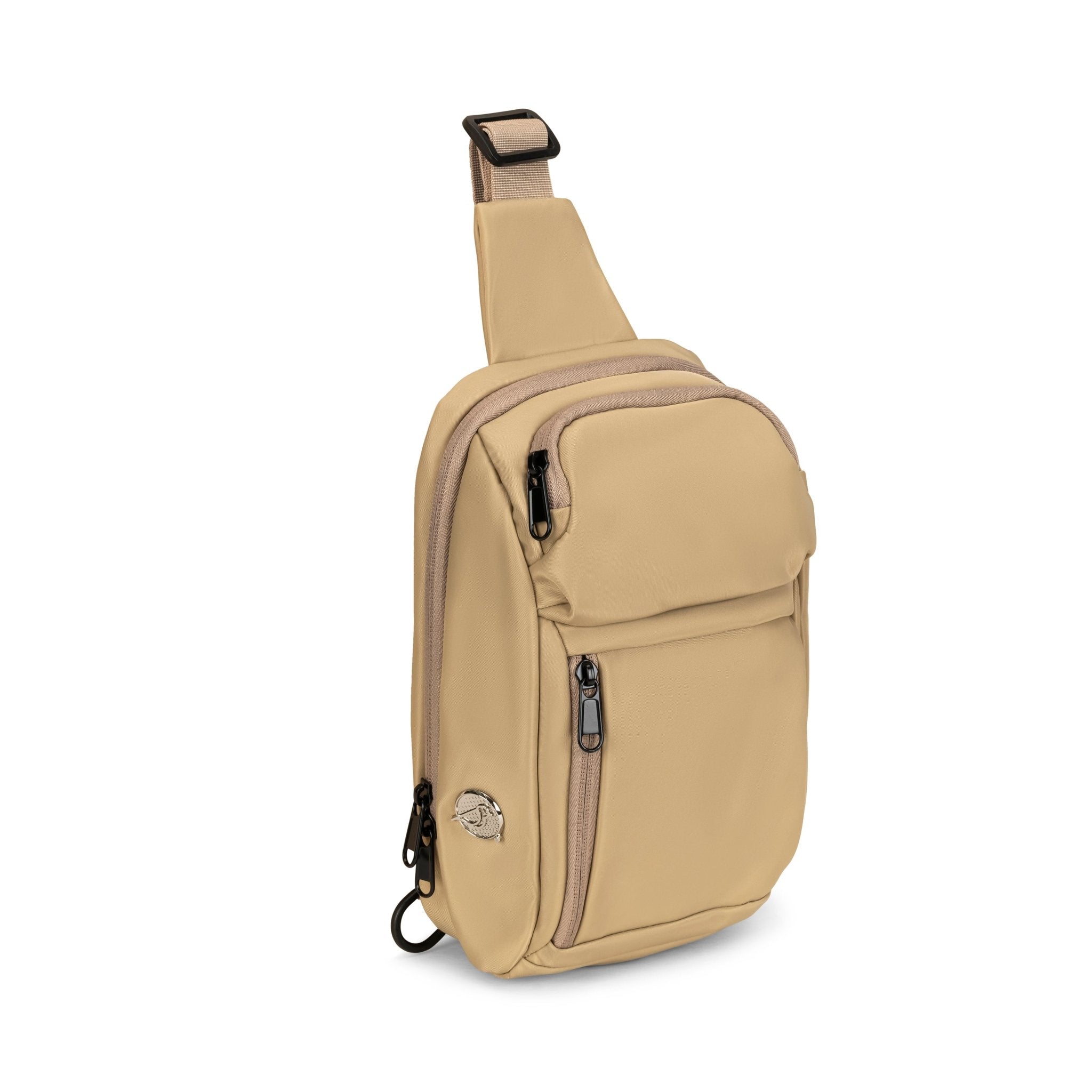 Insulated Crossbody Sling Khaki 2 PKT Front - Birdie Balou