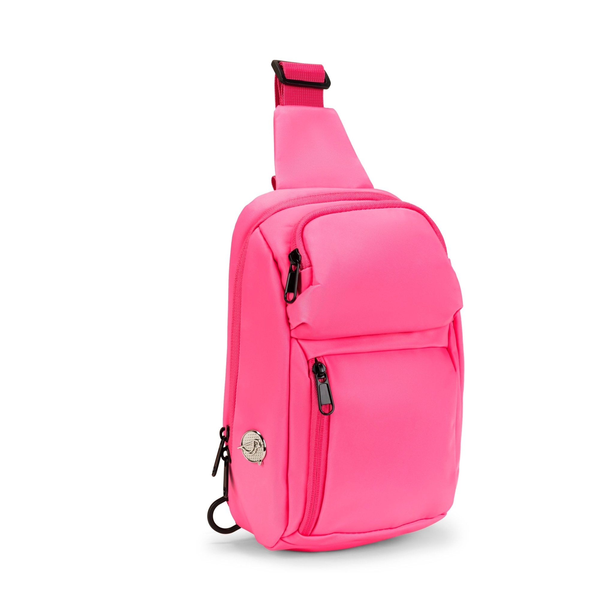 Insulated Crossbody Sling Pink 2 PKT Front - Birdie Balou