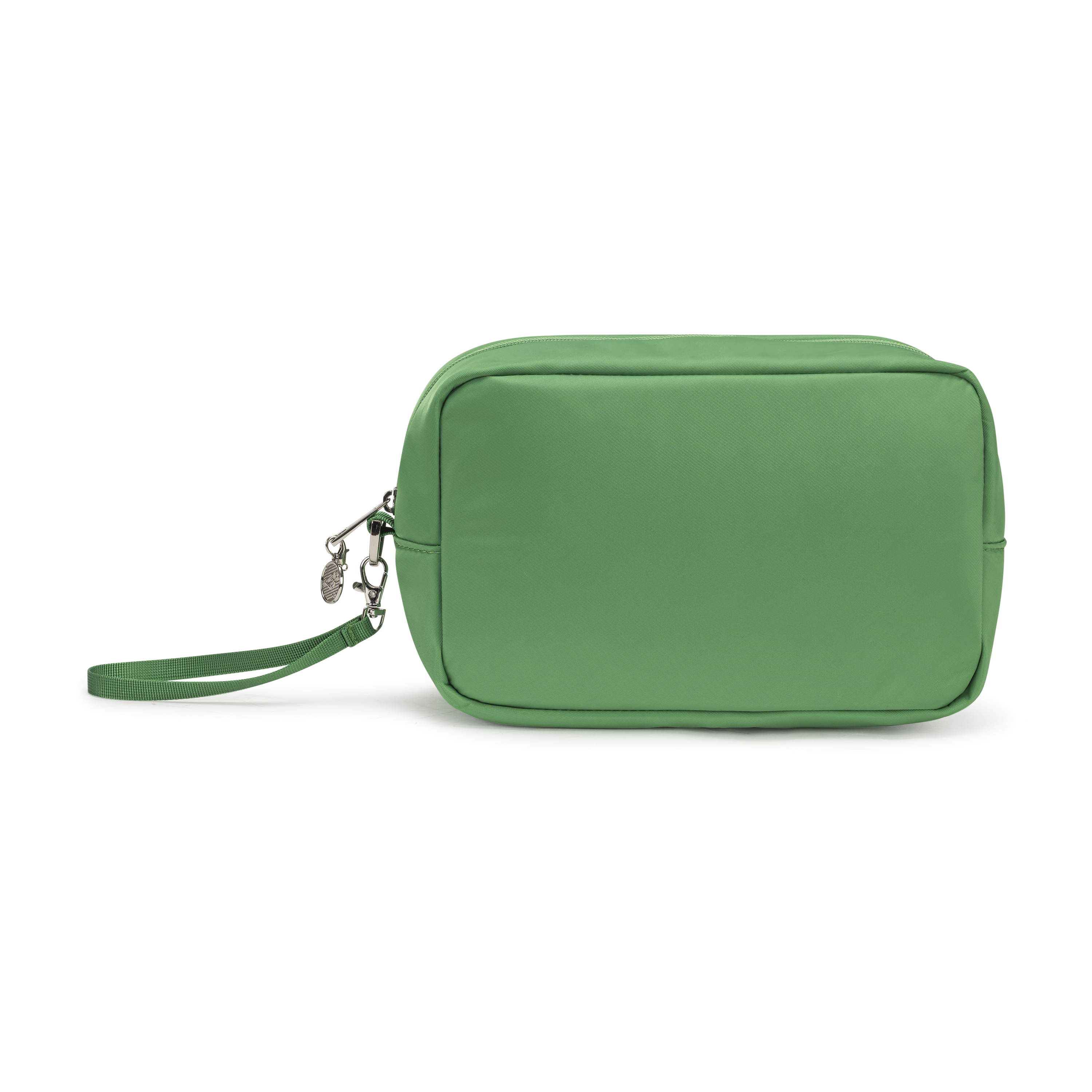 wristlet pouch kelly green plain front view 