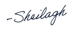 Sheilagh signature in elegant black cursive script.