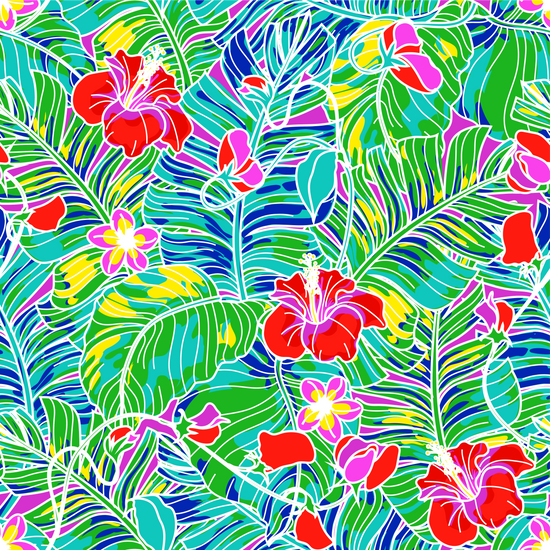 Sport Towel Tropical Royal Blue