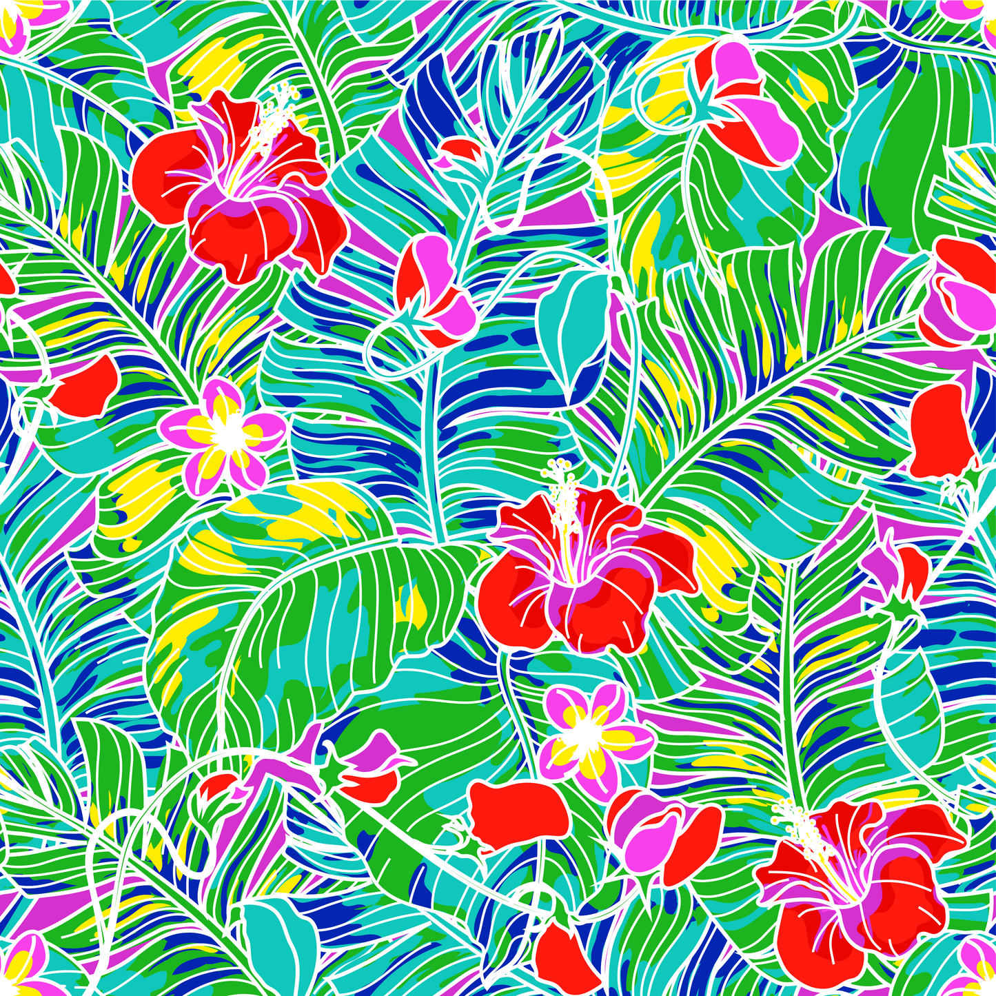 Wristlet Bag Royal Blue Tropical LIMITED STOCK