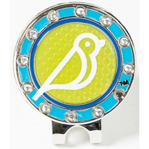 Golf Ball Marker Hat Clip Birdie Balou Icon Turquoise